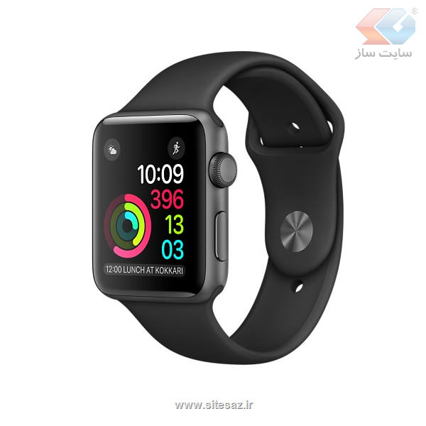 ساعت هوشمند اپل واچ سری 2 مدل 42mm Space Gray Aluminum Case with Black Sport Band